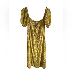 Faithfull the Brand juniper midi dress Vintage yellow floral, size L